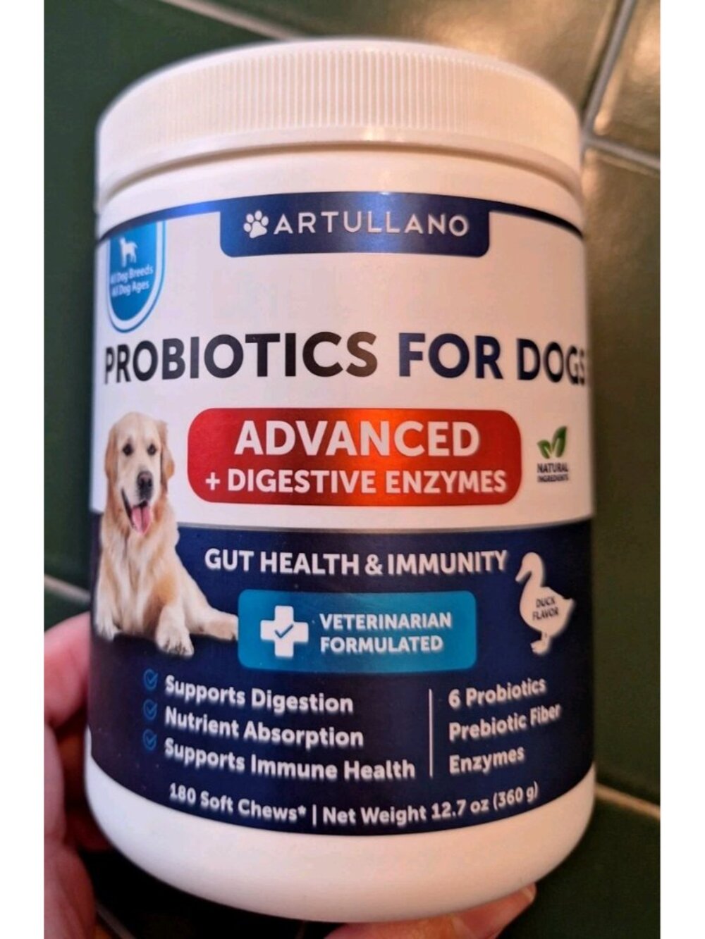 Probiotics for Dogs 120 Chews  Expiration Date 10/2027 NEW UNOPENED